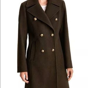 Michael Kors Military Green Wool Coat M124427T74
